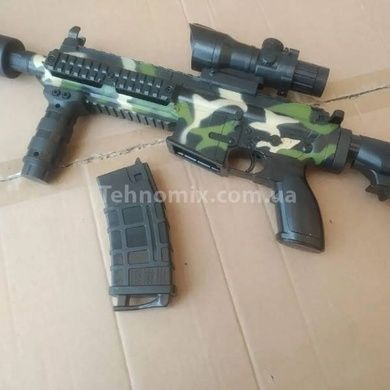 Автомат игрушечный с оптическим прицелом стреляющий орбизами 500шт М-416 Камуфляж