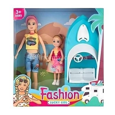 Игровой набор Куклы на водной прогулке ST 5612-8 Голубой с розовым