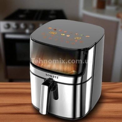 Аерофритюрниця 6,5л 40x35x35см 2000Вт Sokany SK-10045 Чорна з сірим