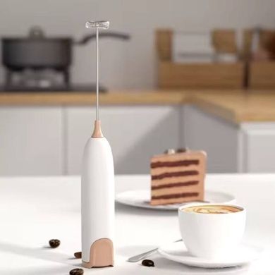 Електричний капучінатор для молока Milk Frother Білий з коричневим