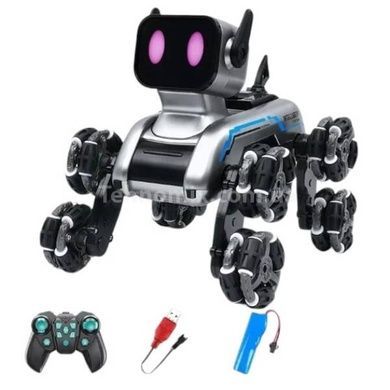 Робот-собака с музыкой, дистанционным управлением и 8 колесиками Stunt Robot Dog
