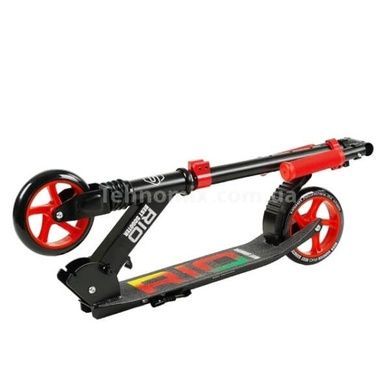 Самокат двухколесный с алюминиевым тормозом R-88505 Best Scooter Черный с красным
