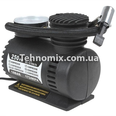 Компресор автомобільний автокомпресор 250PSI HLV Ji030 Чорний