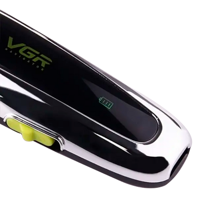 Машинка для стрижки акумуляторна VGR V-018 10 Вт LED Дисплей 4 насадки