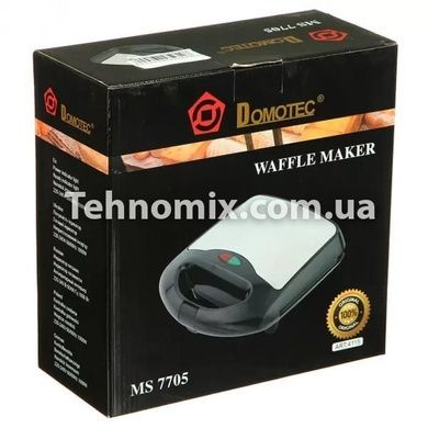 Вафельниця електрична для бельгійських вафель Domotec MS-7705 750 Вт