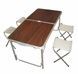 Стол и стулья для пикника Folding Table Темное дерево