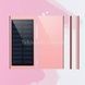 Power bank 20000mAh із сонячною панеллю Solar Charger Рожевий