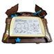 Столик для рисования с магнитной доской детский со штампами Magnetic Drawing Board Бежевые ножки