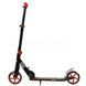 Самокат двухколесный с алюминиевым тормозом R-88505 Best Scooter Черный с красным