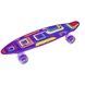 Пенні борд з колесами, що світяться PU Penny Board Picasso Фіолетовий з абстракцією