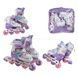 Ролики детские раздвижные 34-38р 61203-М Розовые