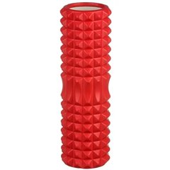 Ролик масажний для йоги, фітнесу (спини та шиї) OSPORT (45*12 см) Червоний