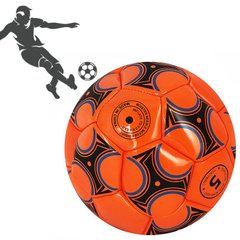 Мяч футбольный PU ламин 891-2 сшит машинным способом Оранжевый