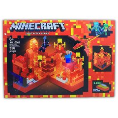Конструктор Minecraft Битва в підземелля з LED підсвічуванням 356 деталей Червоний
