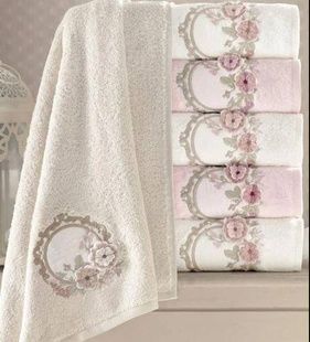 Рушники Pupilla Hayal rose 3D 50х90см Бамбук набір 6шт