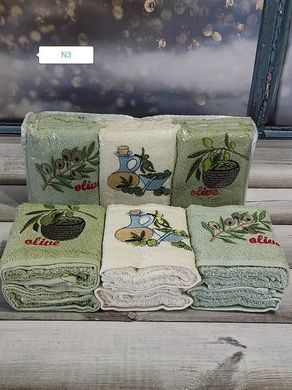 Рушники кухонні Mame Alivka 30х50см Махра набір 6шт ПВХ упаковка