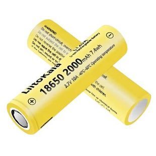 Змінний акумулятор 18650 2000mAh LiitoKala LT20A Чорний з жовтим