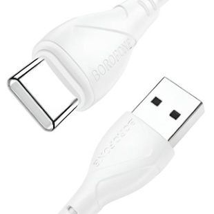 Кабель для заряджання 15W USB BOROFONE BX121 USB-Type-C 3A 1м Білий