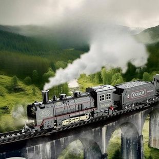 Залізниця Ретро-локомотив з підсвічуванням 122см 2АА HS 8018 A