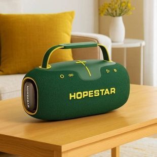 Колонка портативна акумуляторна 350 Вт, IPX6, Bluetooth 5.3, з мікрофоном та RGB-підсвічуванням Hopestar party 150 Зелена