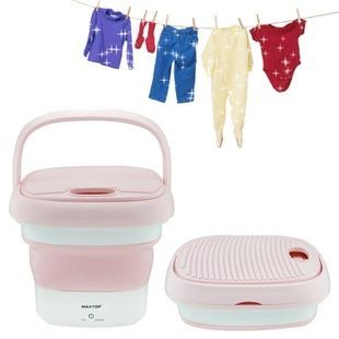 Складная стиральная машина Maxtop Silicon Washing Machine Розовая