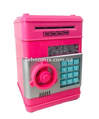 Електронна скарбничка з кодовим замком Mony Safe Рожево-срібна