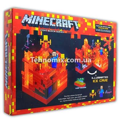 Конструктор Minecraft Сражение в подземелье с LED подсветкой 356 деталей Красный