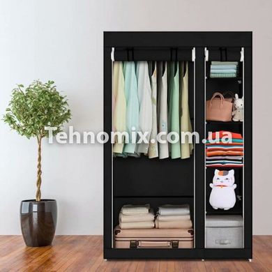 Складной тканевый шкаф Storage Wardrobe 68110 Черный