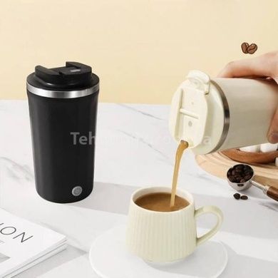 Термос мешалка автоматическая с магнитом 400смл CUP AND945 Черная