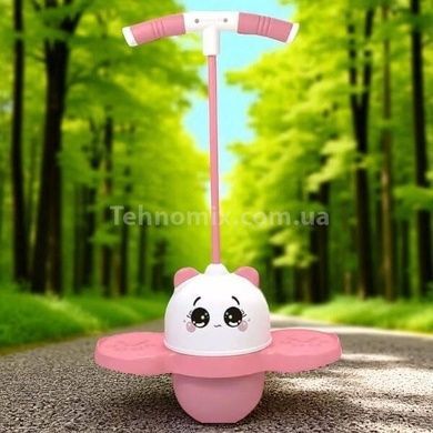 Мяч-прыгун Джампер с ручкой и LED-подсветкой Розовый