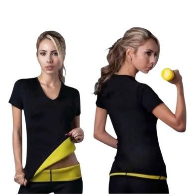 Женская футболка для похудения 4XL Hot Shapers Черная