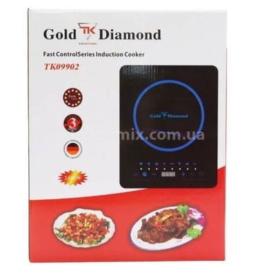 Плита настольная индукционная одноконфорочная 2400Вт Gold Diamond TK09902 Черная