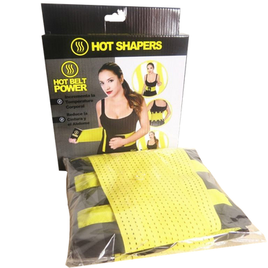 Пояс для похудения Hot Shapers Belt Power Черный с желтым р-р XXXL