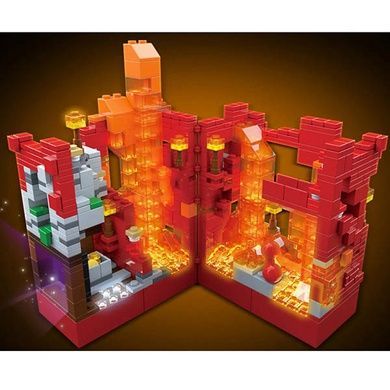 Конструктор Minecraft Сражение в подземелье с LED подсветкой 356 деталей Красный