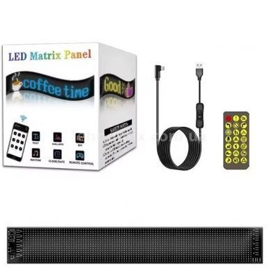 Гнучка LED-панель із запрограмованою анімацією Оченята 16*96 LED 595*120 мм з пультом АРР Matrix Panel