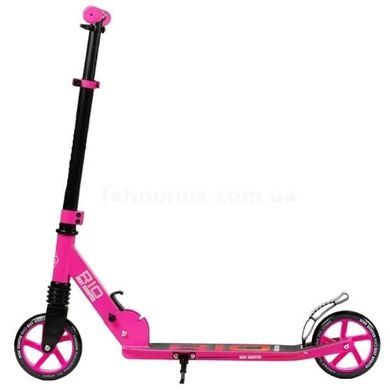 Самокат двухколесный с алюминиевым тормозом R-21071 Best Scooter Черный с розовым