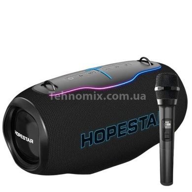 Колонка з мікрофоном акумуляторна 24000 mAh 186х404мм Hopestar H86 180W Чорна