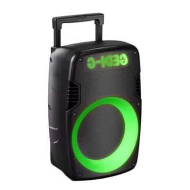 Bluetooth-колонка аккумуляторная с колесами и ручкой USB, TF-карта, AUX Gedi-1219 Черная