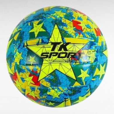 М'яч волейбольний PVC 280-300гр №5 C 62439 TK Sport Блакитний з жовтим