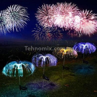 Комплект садовых светильников на солнечной панели Фонтан RGB 2шт Разноцветные