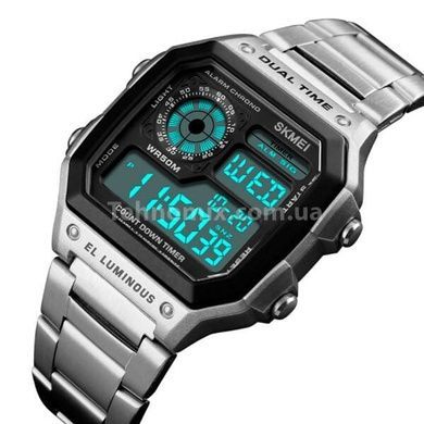 Годинник чоловічий тактичний Skmei Ripple Silver 1335S