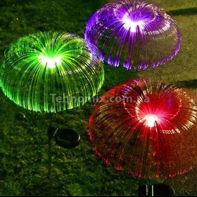 Комплект садовых светильников на солнечной панели Фонтан RGB 2шт Разноцветные