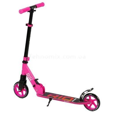 Самокат двухколесный с алюминиевым тормозом R-21071 Best Scooter Черный с розовым