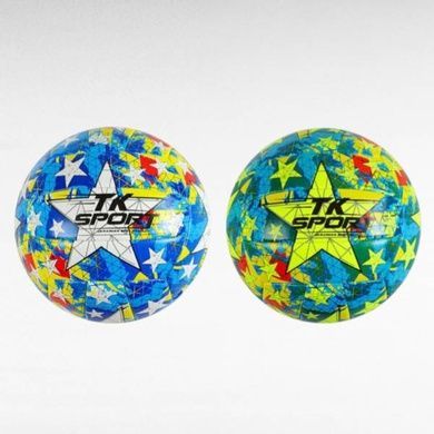 М'яч волейбольний PVC 280-300гр №5 C 62439 TK Sport Блакитний з жовтим