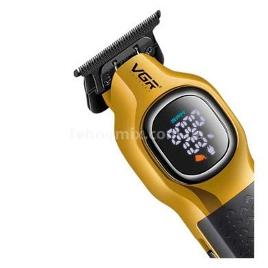 Триммер с четырьмя сменными насадками 8000RPM 1800mAh VGR V-886T GOLD Черный с золотым