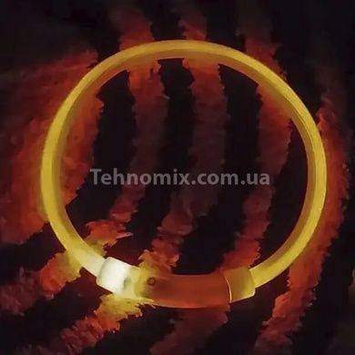 Універсальний нашийник, що світиться, для собак Trox TR-35 Помаранчевий