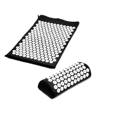 Акупунктурний масажний килимок Acupressure Mat Bed or of Nails Чорний