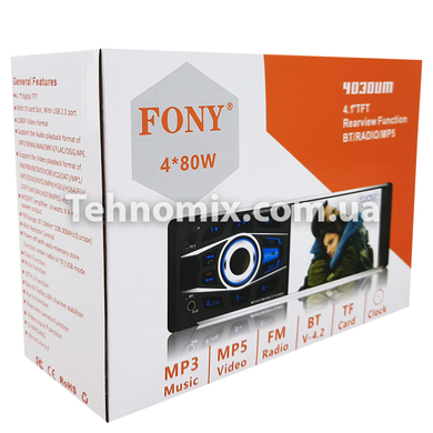 Автомагнитола видеомагнитола МР5 Pioneer 4030 Черная