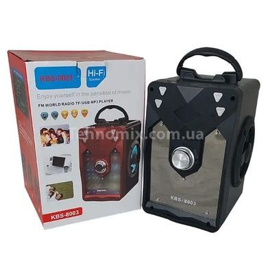 Портативна Bluetooth колонка радіоприймач KBS-8003 Чорна