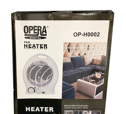 Електричний тепловентилятор, дуйка Opera Digital OP-H0002 2000